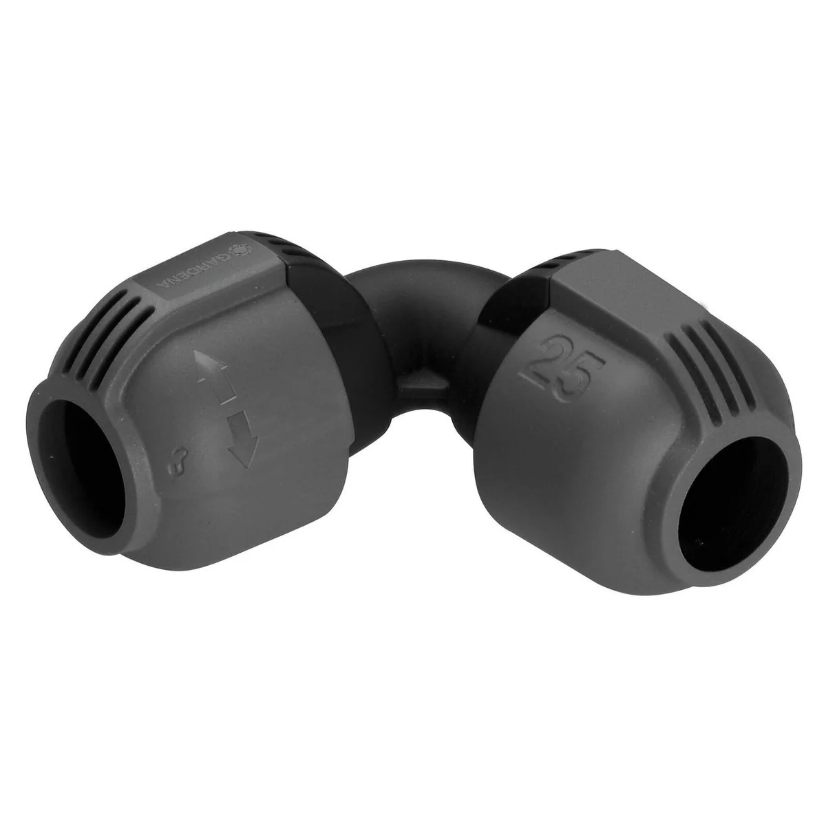Gardena 25mm Pipeline Elbow - Connector - 90° Angle - Black