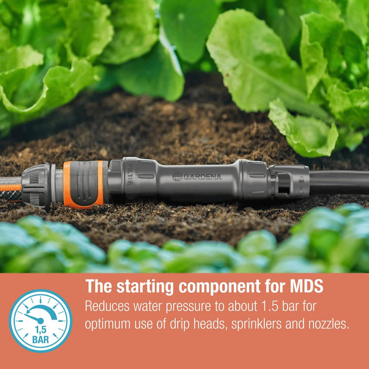 Gardena Micro Irrigation Master Unit 1000 - 4.6mm Supply Pipe - Black - Efficient Water Distribution - Image 3