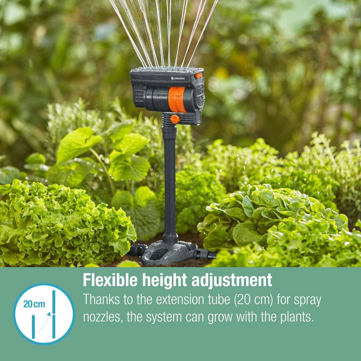 Gardena Micro Irrigation Oscillating Sprinkler OS 90 - 1 to 90 m² - Black - Adjustable Range - Image 4