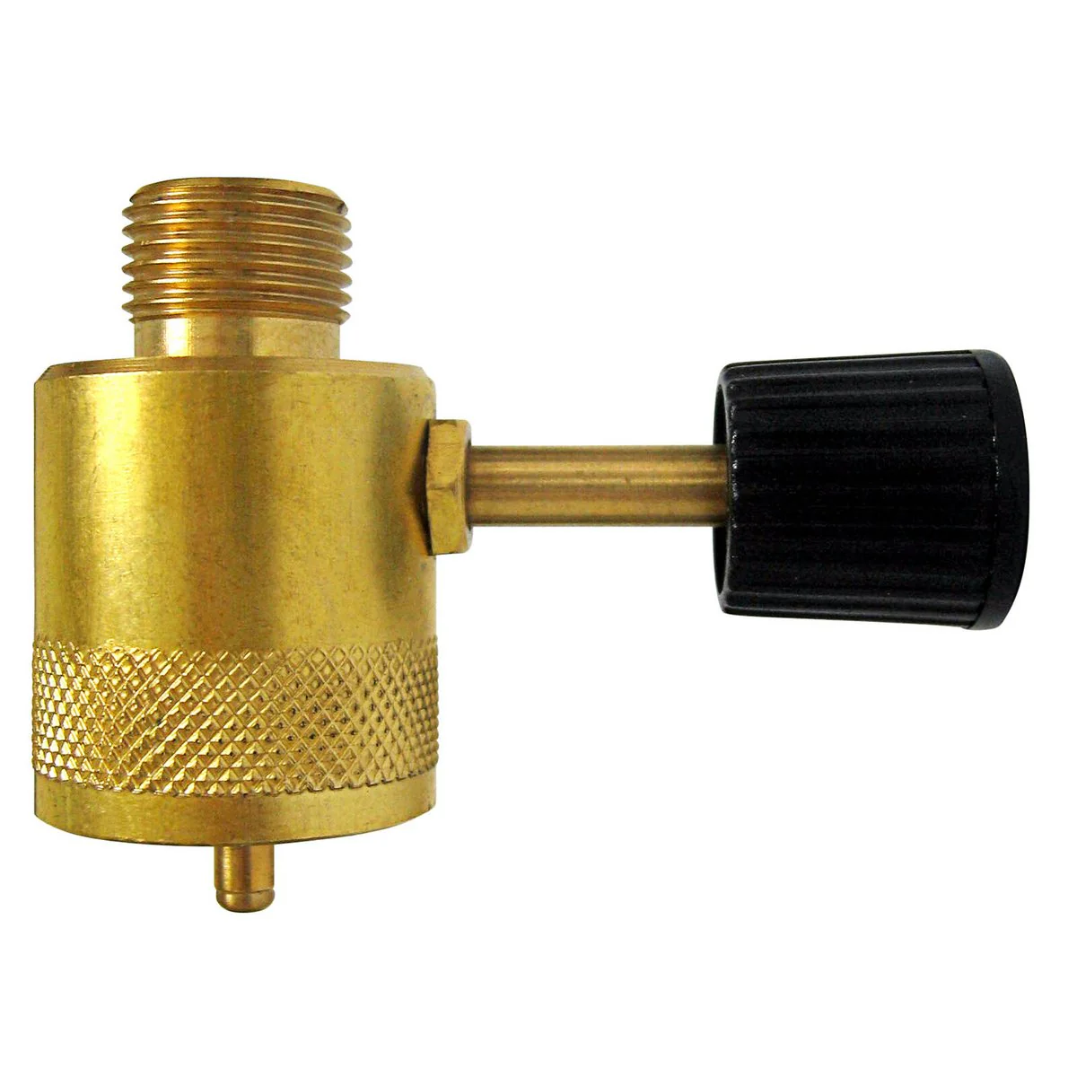 Gasmate Adaptor 1/20 UNEF to BSP LH Outlet - Brass - Safe Gas Connection
