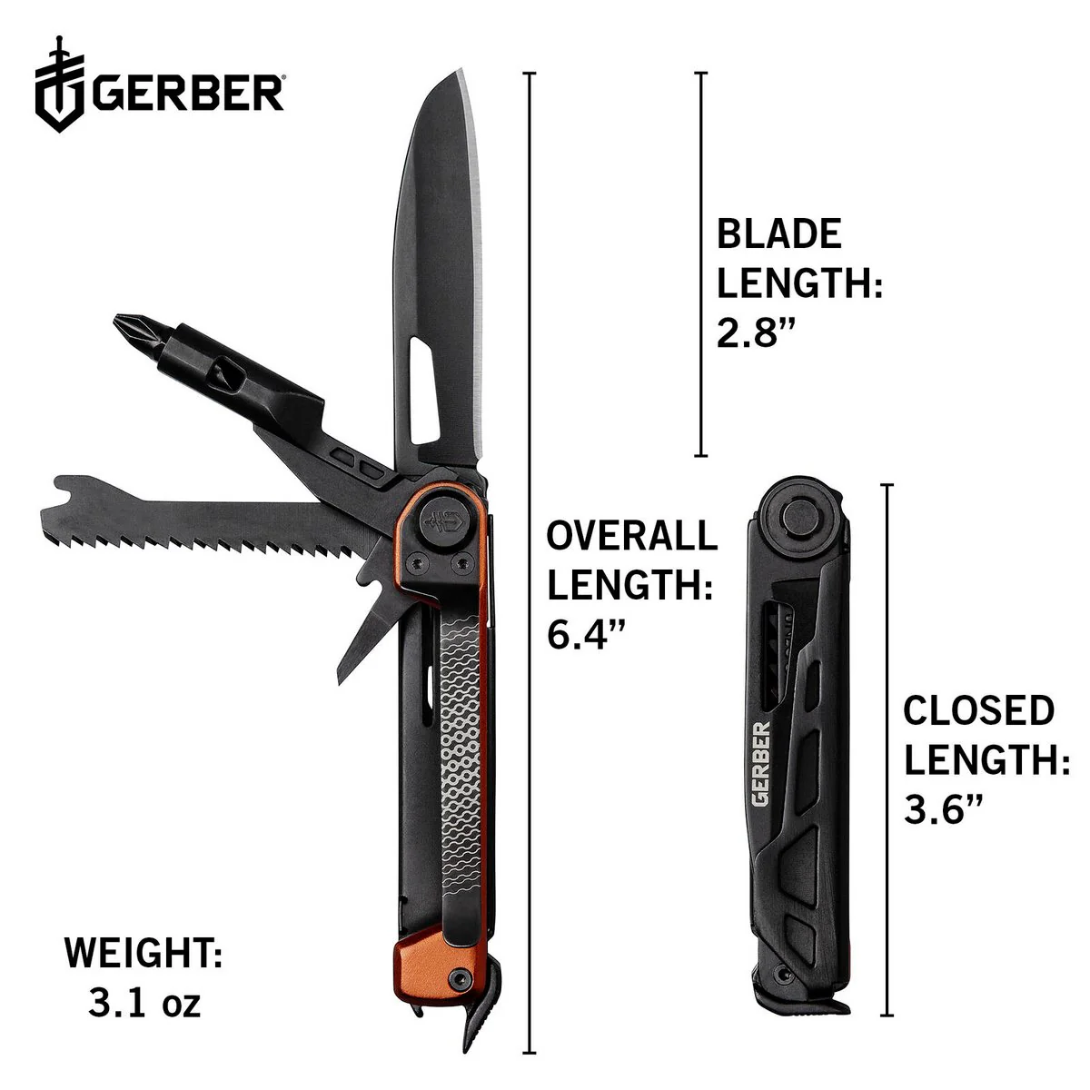 Gerber Armbar Trade Multi Tool 5195060 - Compact 6.35cm Blade - Versatile - Image 4