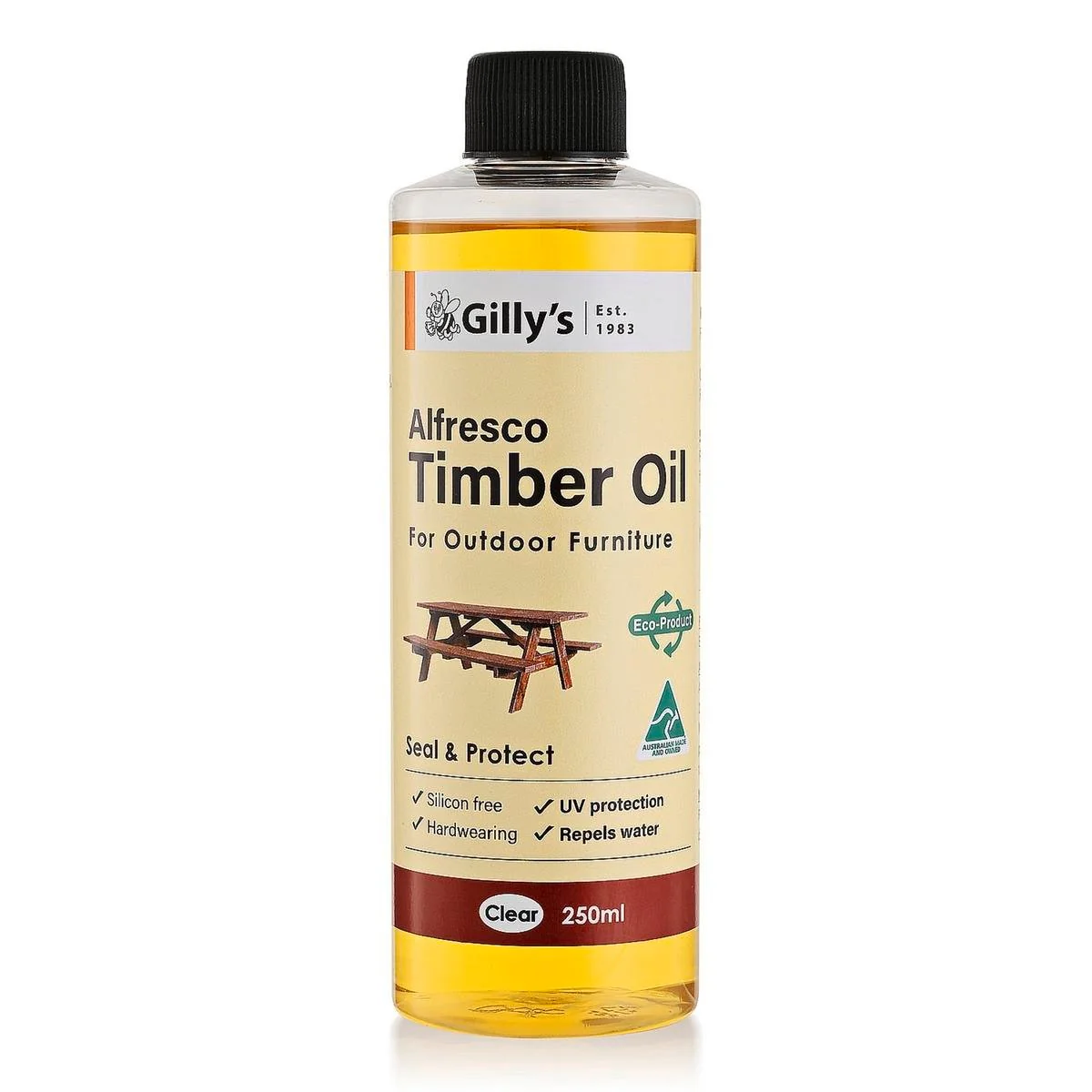 Gilly S Outdoor Furniture Oil - 250ml - Tung Oil - UV Protection