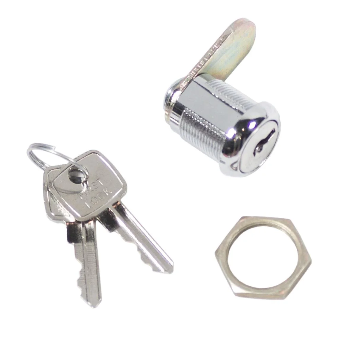Goliath Straight Tongue Lock Barrel - Chrome Plated Steel Lock - NX19-GP