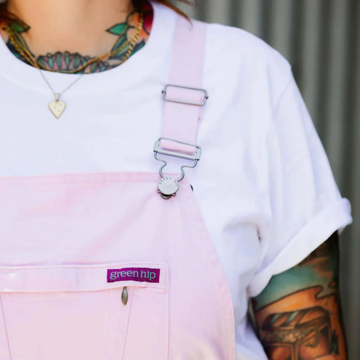 Green Hip All Women Overalls Pink Size 14 - Cotton Stretch - UPF 50+ - Image 5