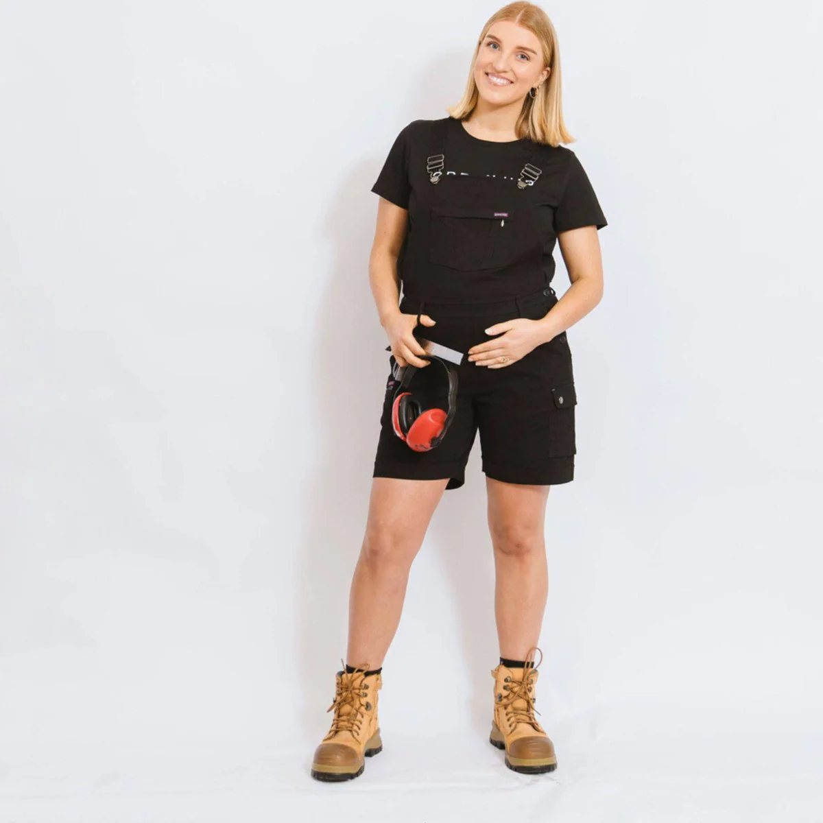 Green Hip All Women Shortalls Black Size 6 - Adjustable Waist - Cargo Pocket - Image 5