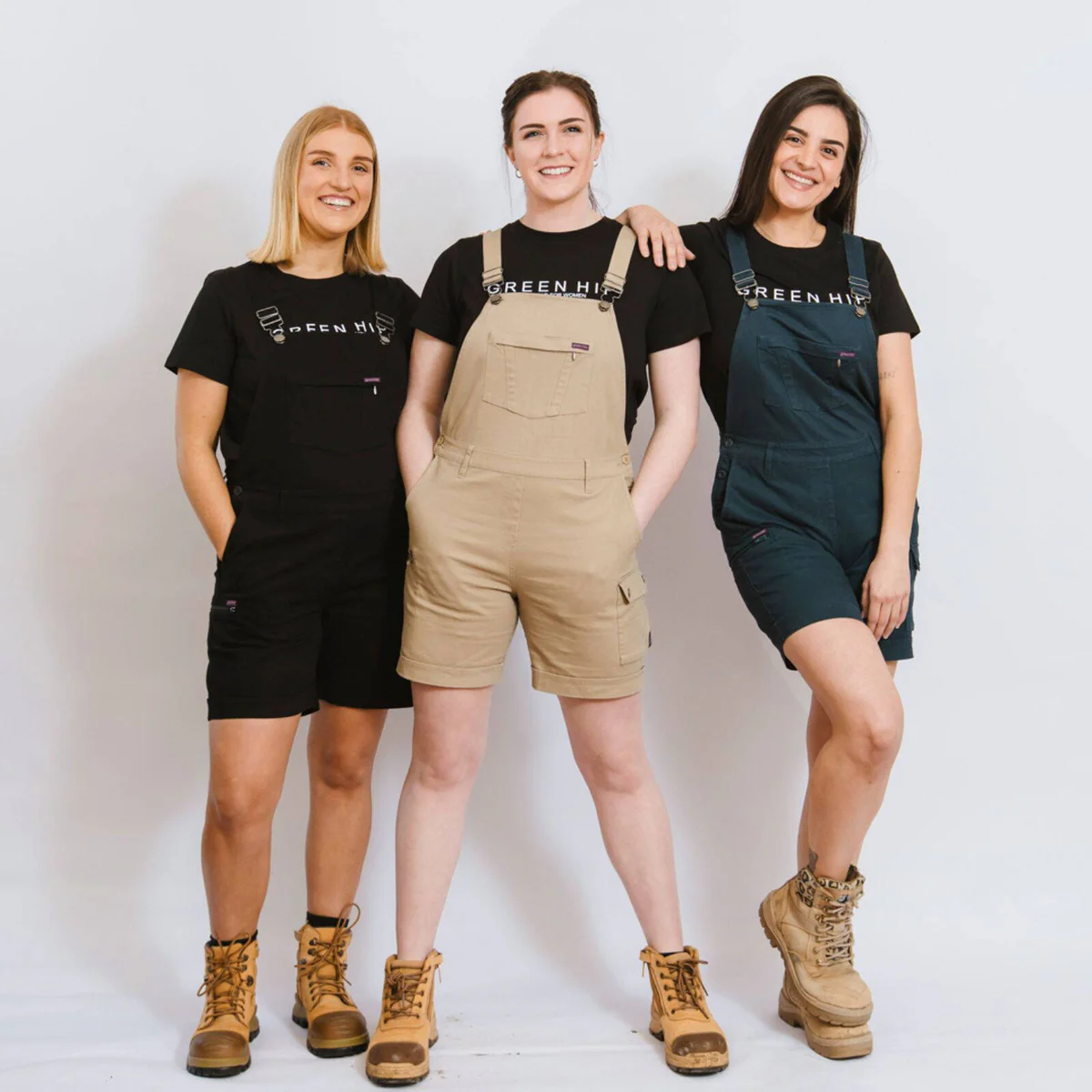 Green Hip All Women Shortalls - Gardener Green - Size 10 - Adjustable Waist - Comfortable - Image 2