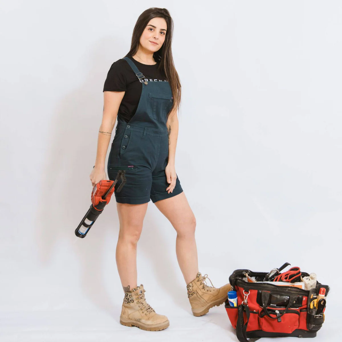 Green Hip All Women Shortalls - Gardener Green - Size 10 - Adjustable Waist - Comfortable - Image 4