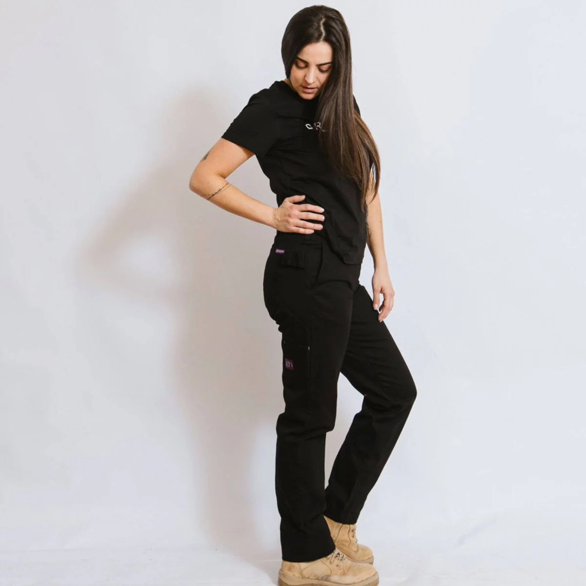 Green Hip Give Cargo Pants - Black - Size 6 - UPF 50+ Sun Protection - Comfortable Fit - Image 3