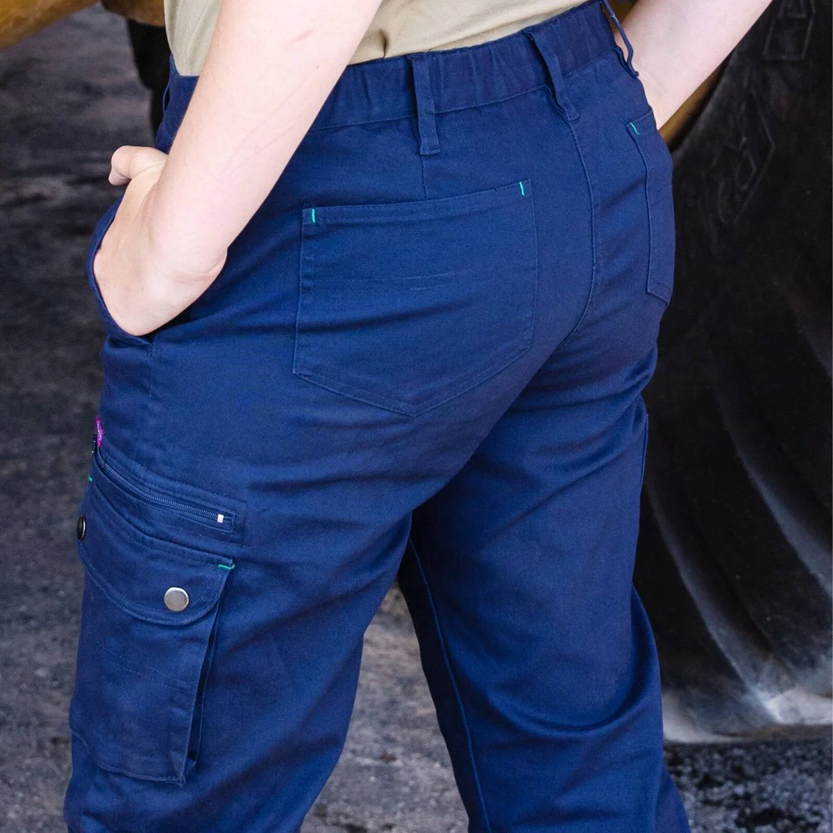 Green Hip Give Cargo Pants Blue Size 16 - Straight Leg - UPF 50+ - Image 3