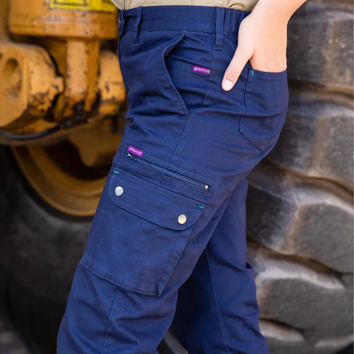Green Hip Give Cargo Pants Blue Size 16 - Straight Leg - UPF 50+ - Image 4