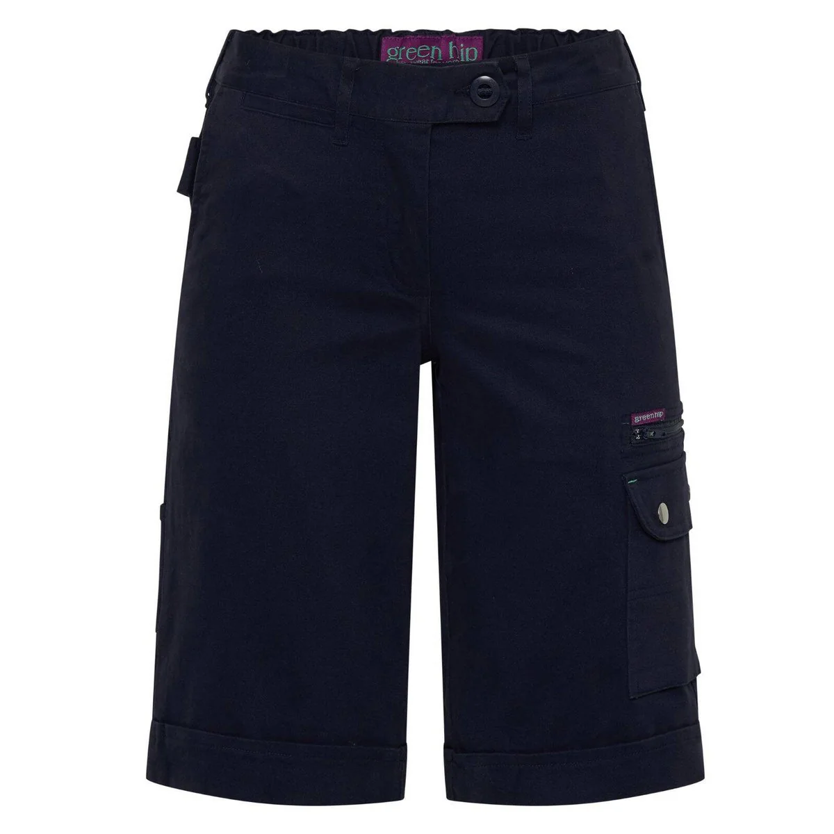 Green Hip Give Cargo Shorts - Size 20 - Black - Breathable Fabric - Multiple Pockets