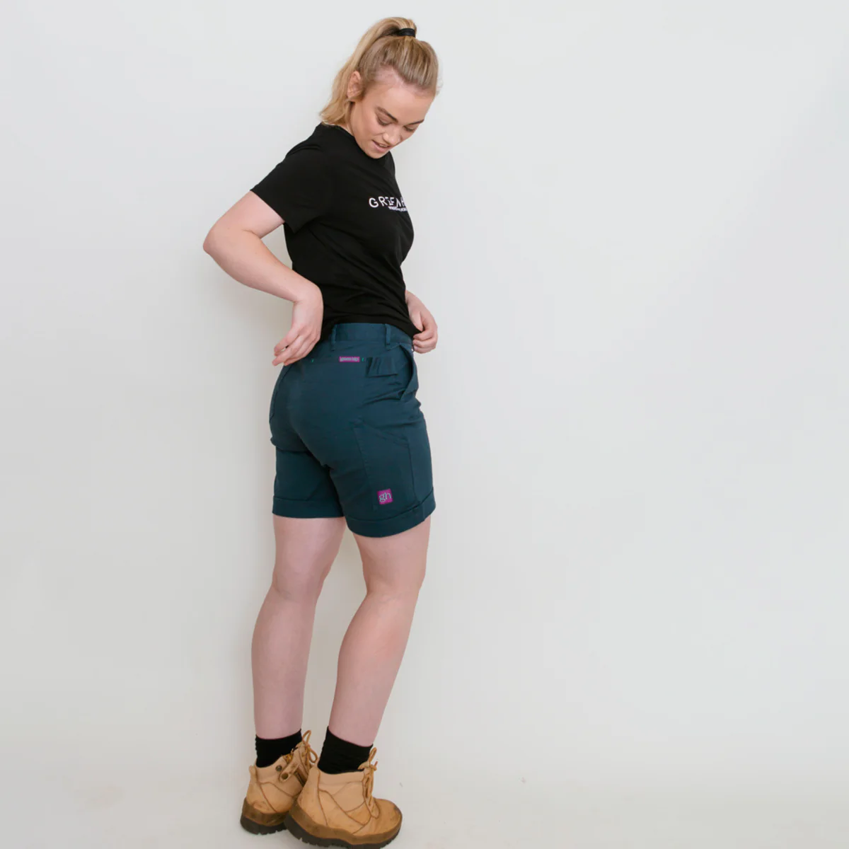 Green Hip Original Shorts - Size 8 - Gardener Green - High-Waisted - UPF 50+ - Image 5
