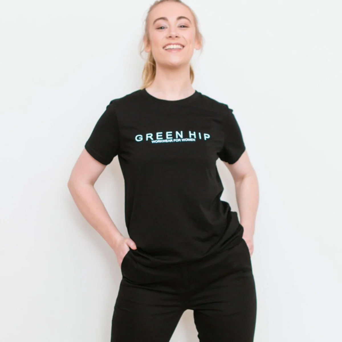 Green Hip Short Sleeve T Shirt - Black - Large - 100% Organic Cotton - Soft - Image 2