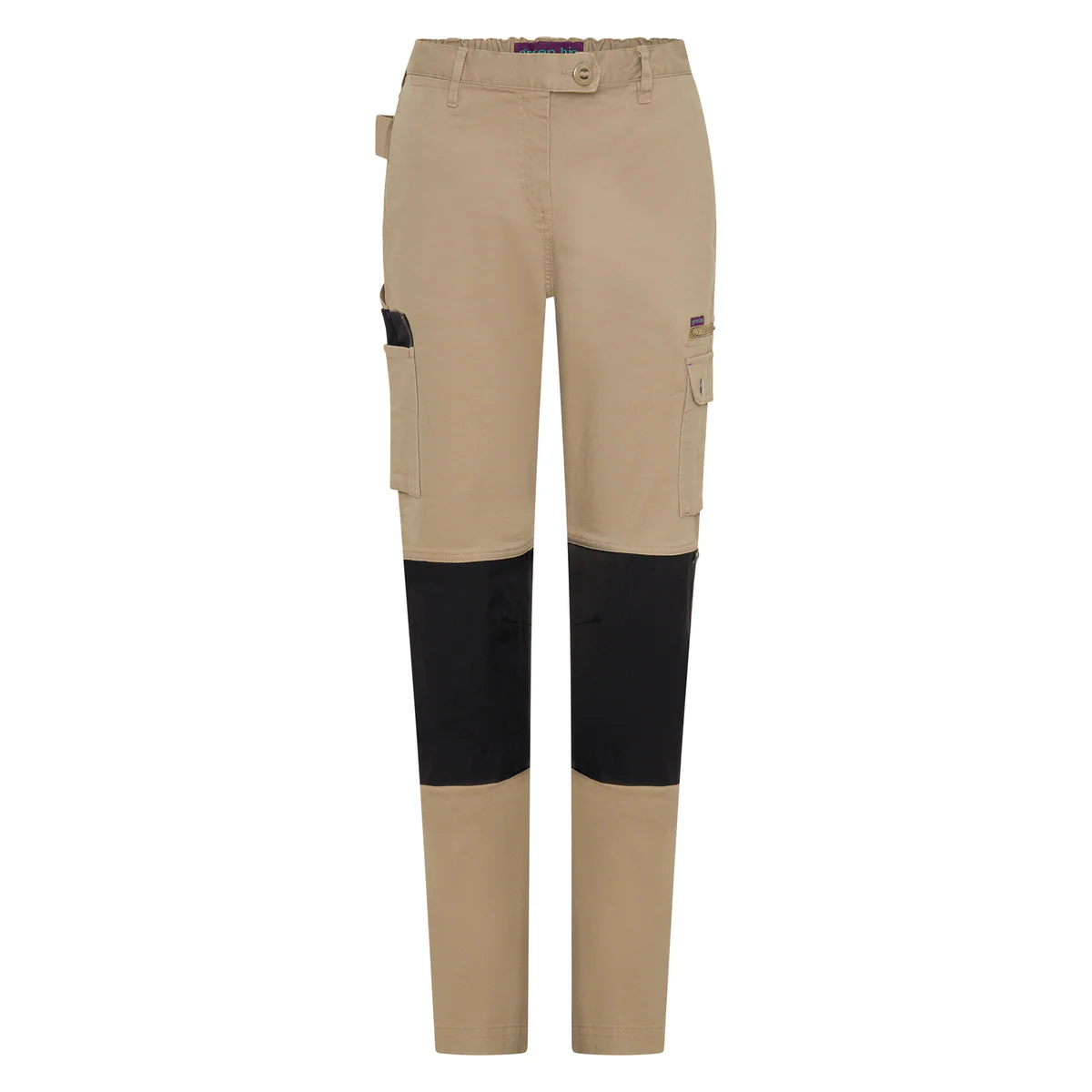 Green Hip Skinny Flex Pants - Khaki - Size 10 - High Rise - Utility Pockets - UPF 50+