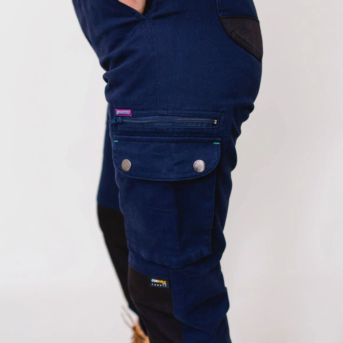 Green Hip Skinny Flex Pants - Size 22 - Navy Blue - High Rise - Utility Pockets - Image 4