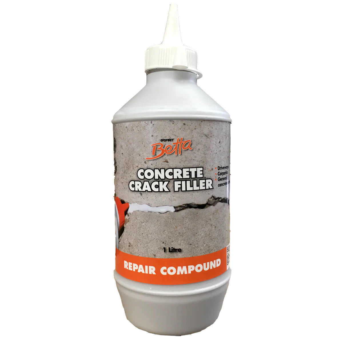 Gripset Betta Concrete Crack Filler 1L Liquid Waterproof Sealant