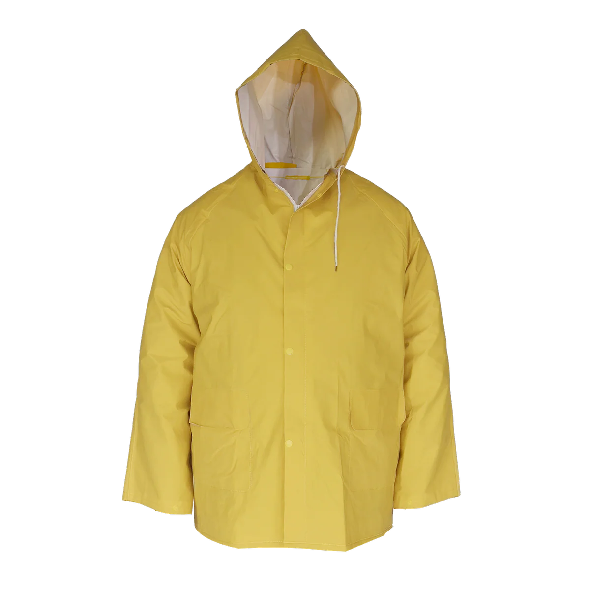 Gripwell Large Raincoat with Hood - 3/4 Length - Yellow - PVC - L