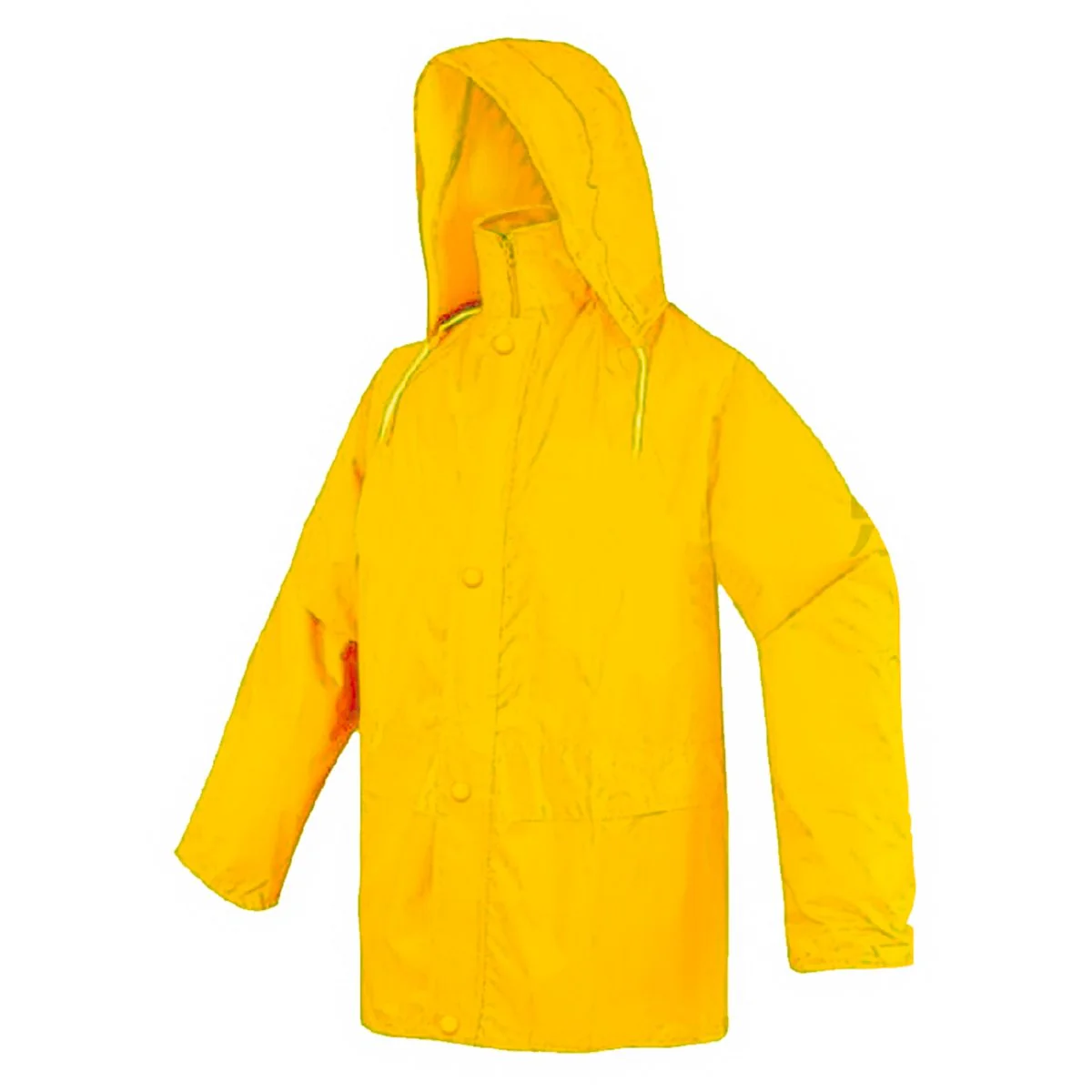 Gripwell XL Wet Weather Raincoat with Hood - Yellow - PVC - 3/4 Length - Image 2