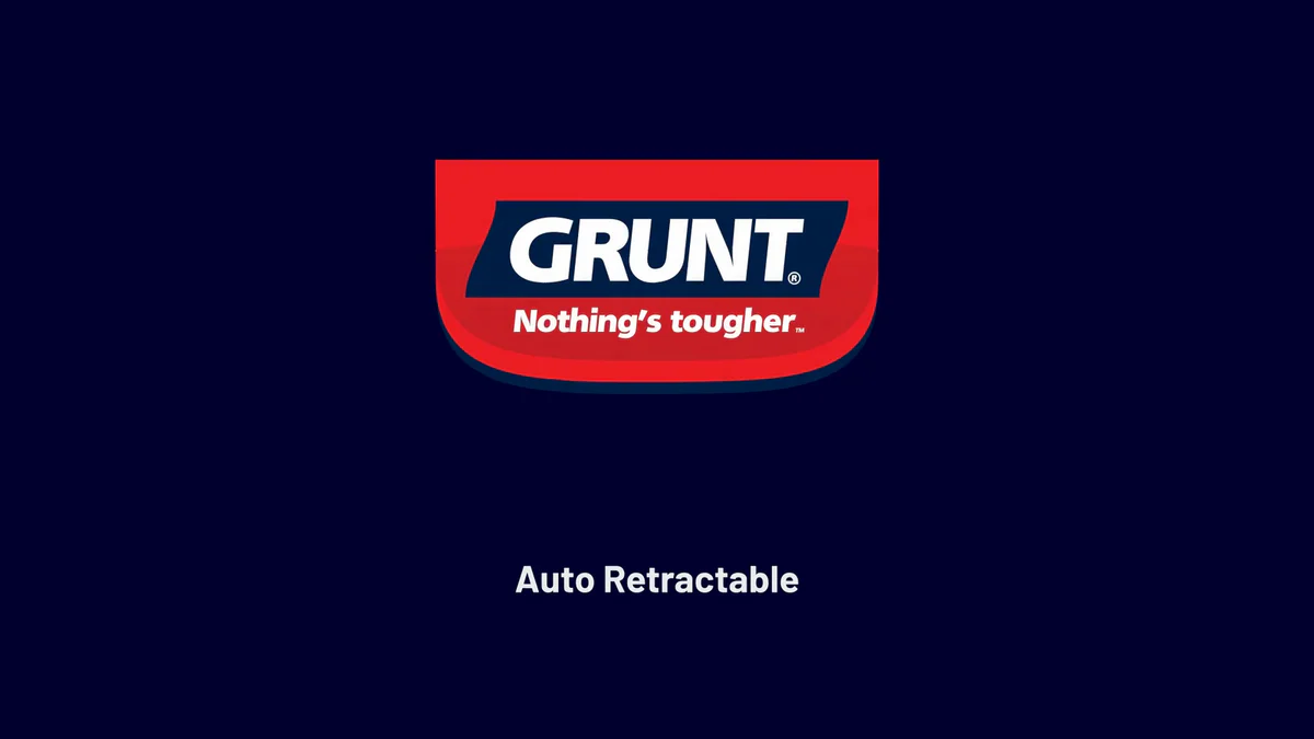 Grunt Auto Retracta Tie Down - 35mm x 5m - 350kg Capacity - Safety Mechanism - Image 2