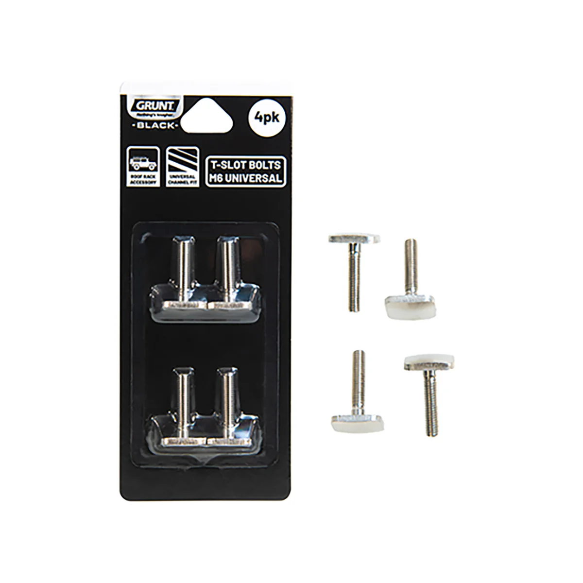 Grunt Roof Rack T Slot Bolts Universal 4 Pack - M6 Thread - Stainless Steel - 78mm x 230mm x 190mm - Image 2