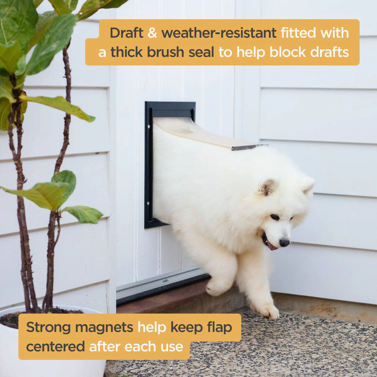 Hakuna Pets Pet Door - 280mm x 405mm - Aluminium - Lockable Slide - Image 4