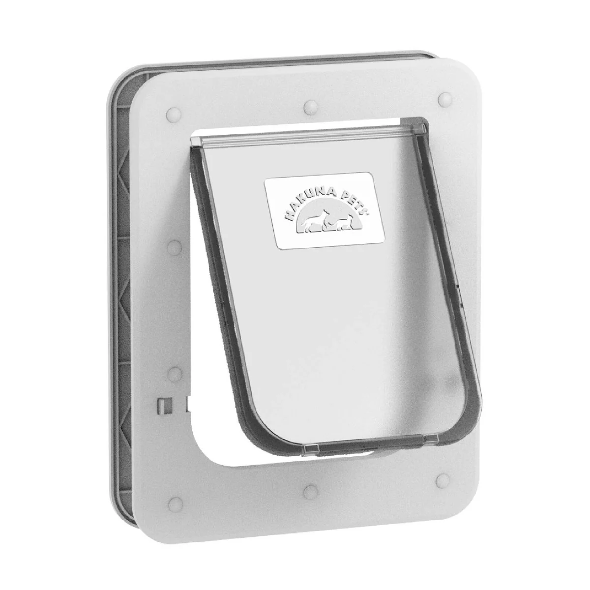 Hakuna Pets Small White Super Tough Pet Door 170mm ABS Weather Resistant