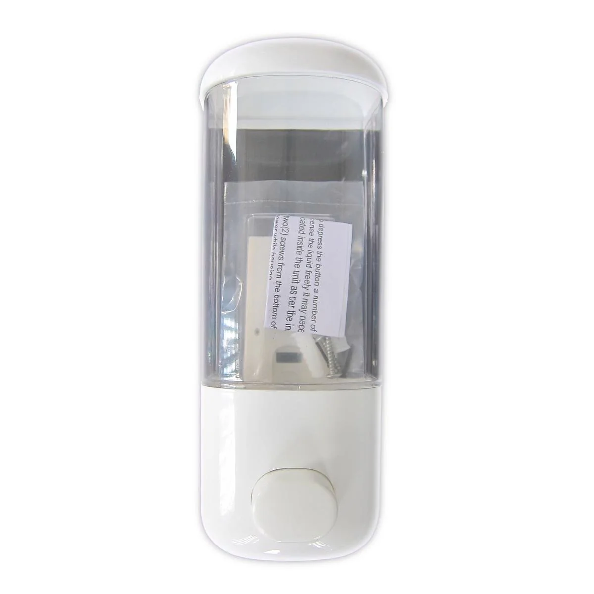 Handi Homes Liquid Dispenser - Single Compartment - 500ml - White/Clear