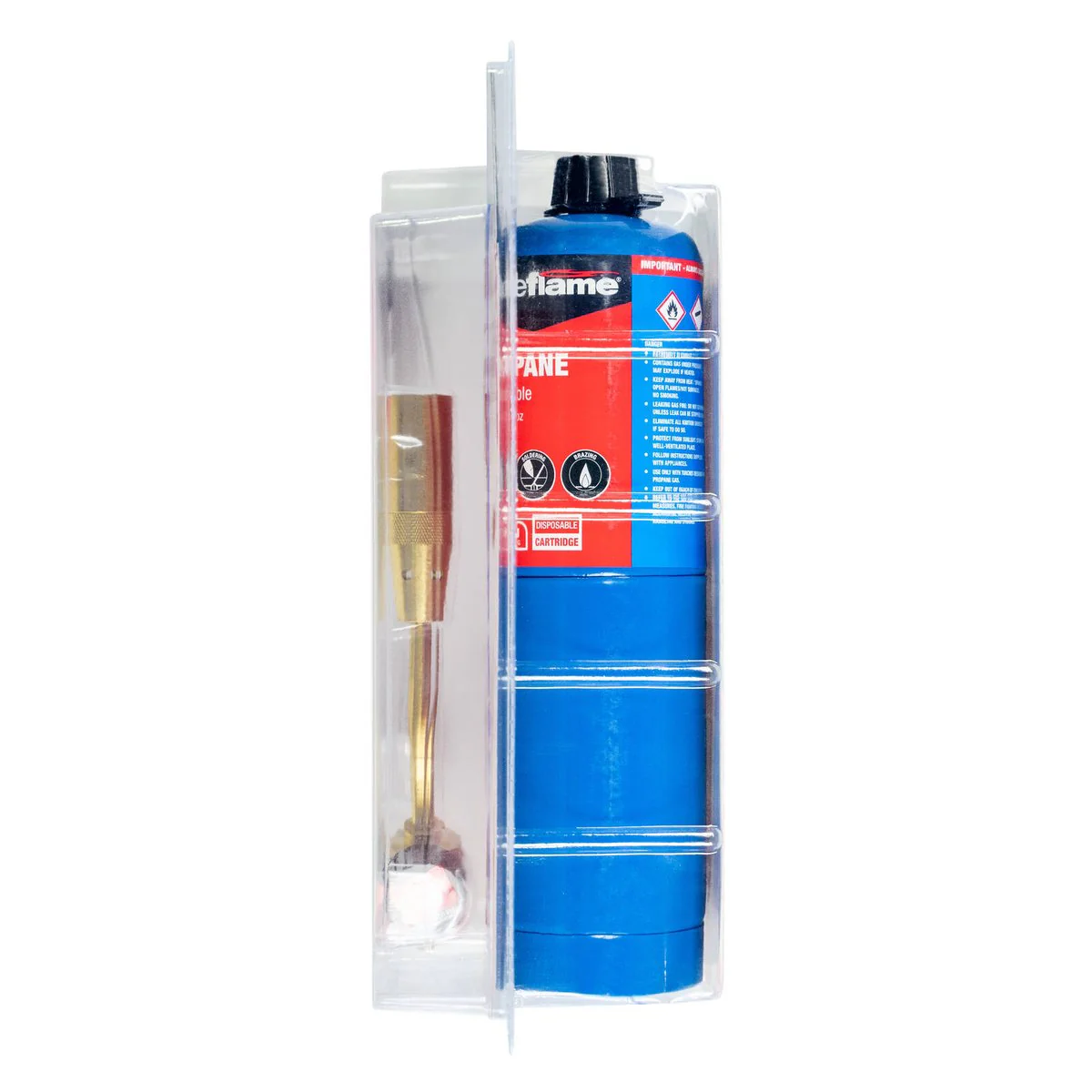 Handyman Blow Torch Kit - Cyclone Flame Burner - 400g Propane Cartridge - Multi-Fuel Compatible - 210mm x 60mm x 60mm - Image 3