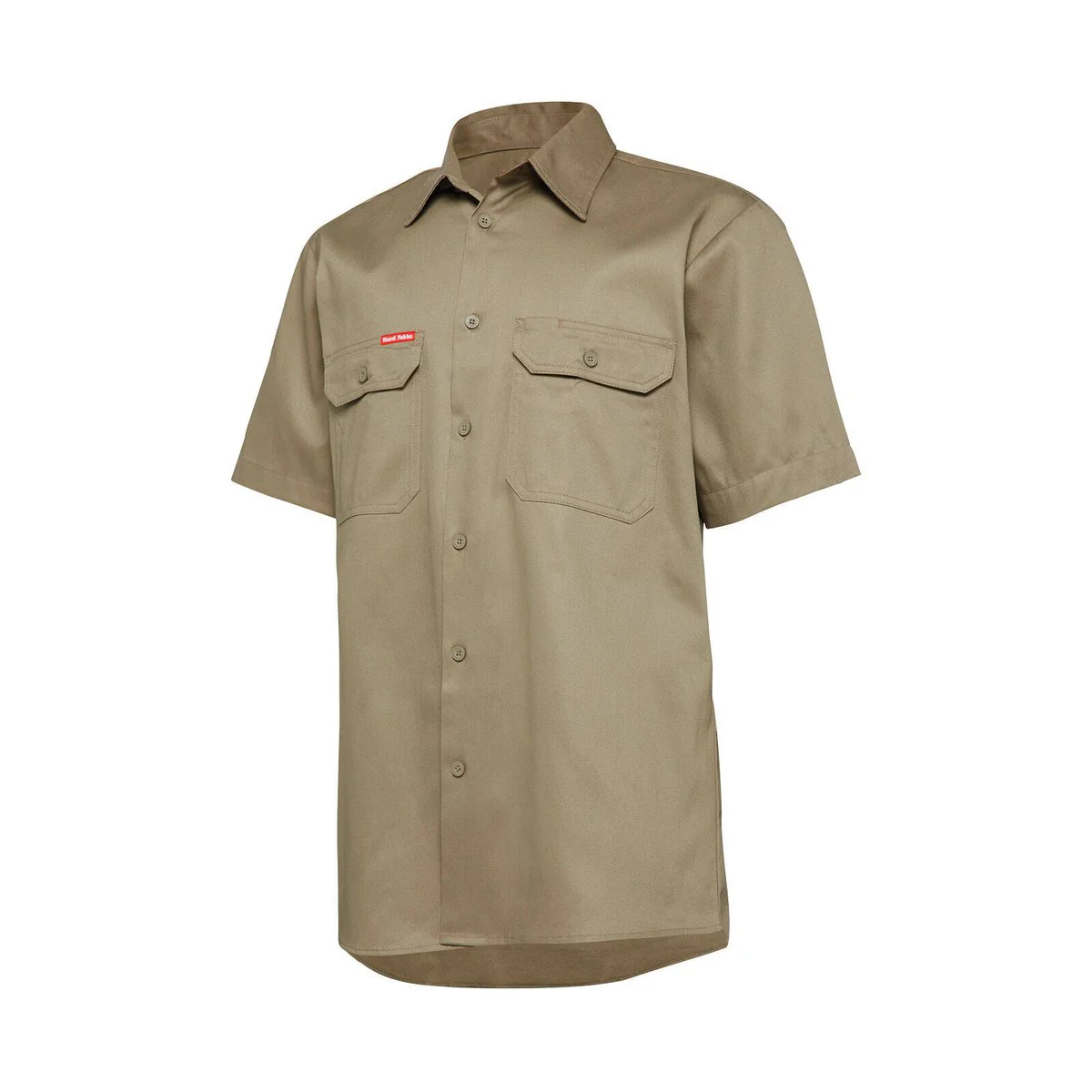 Hard Yakka Core Lightweight Vented Short Sleeve Shirt XL - Khaki - Breathable Cotton