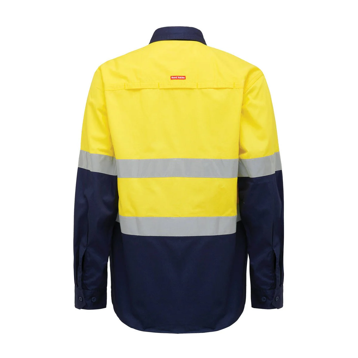 Hard Yakka Hi Vis Taped Long Sleeve Shirt 2XL - Yellow/Navy - Safety Comfort - Image 3