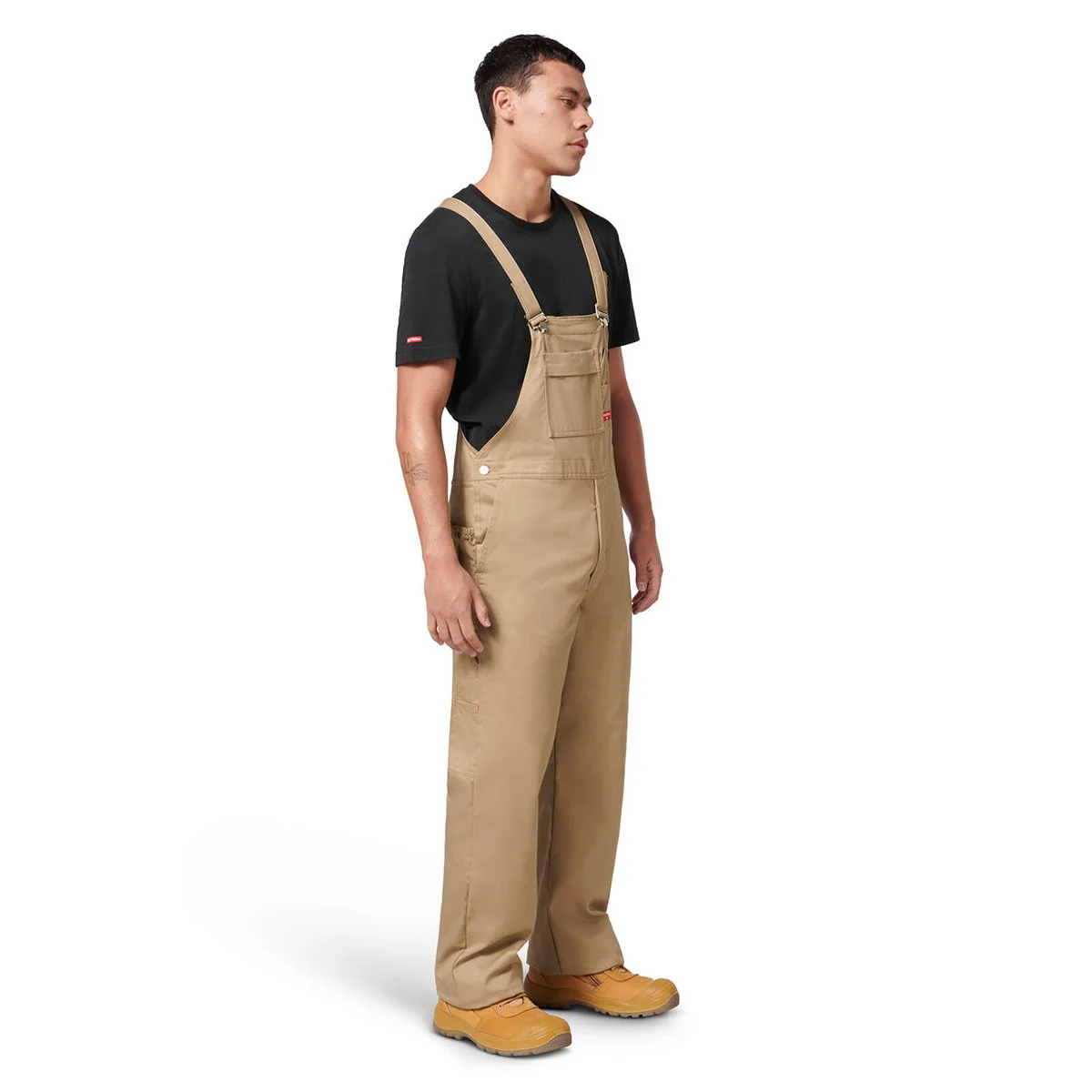 Hard Yakka Khaki Bib Brace Overalls Size 82 - Durable Cotton Drill - Adjustable Straps - Image 4