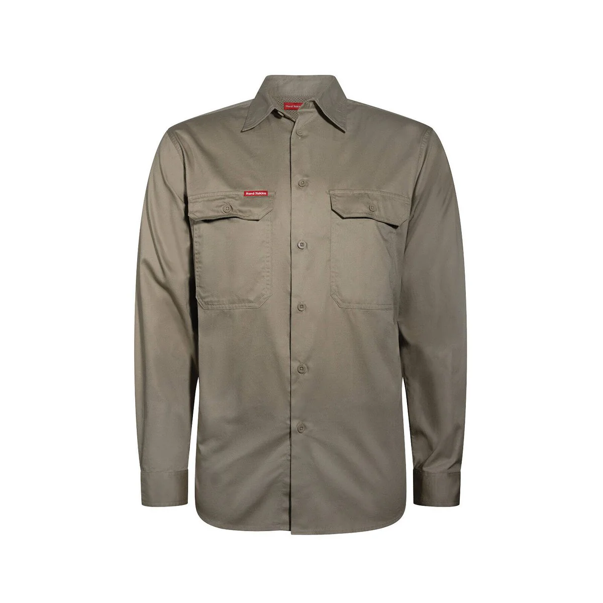 Hard Yakka Khaki Core Lightweight Vented Long Sleeve Shirt 2XL - Breathable Cotton - Mesh Venting - Image 2