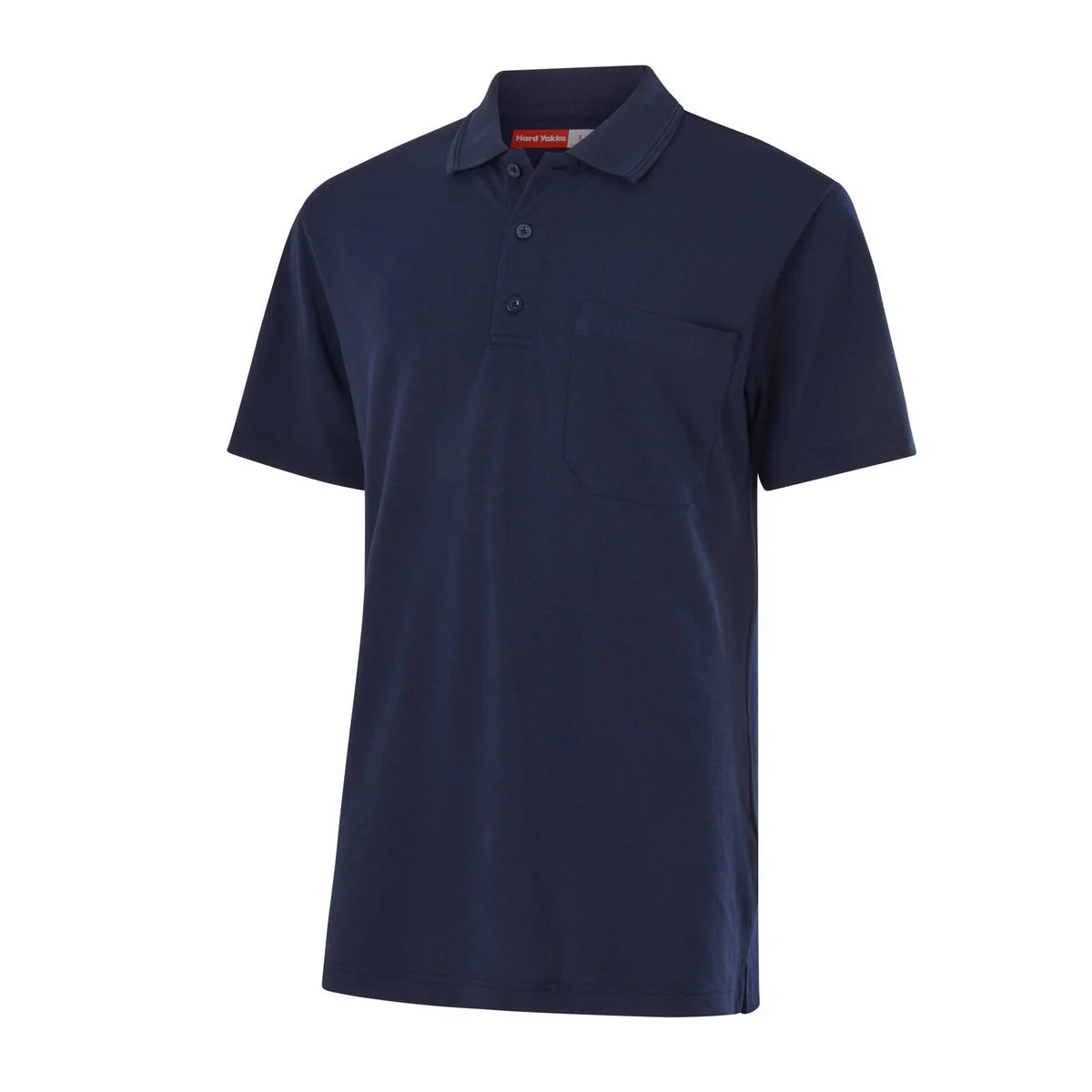 Hard Yakka Men’s Short Sleeve Polo M - Navy - Durable Cotton - Regular Fit - Image 2