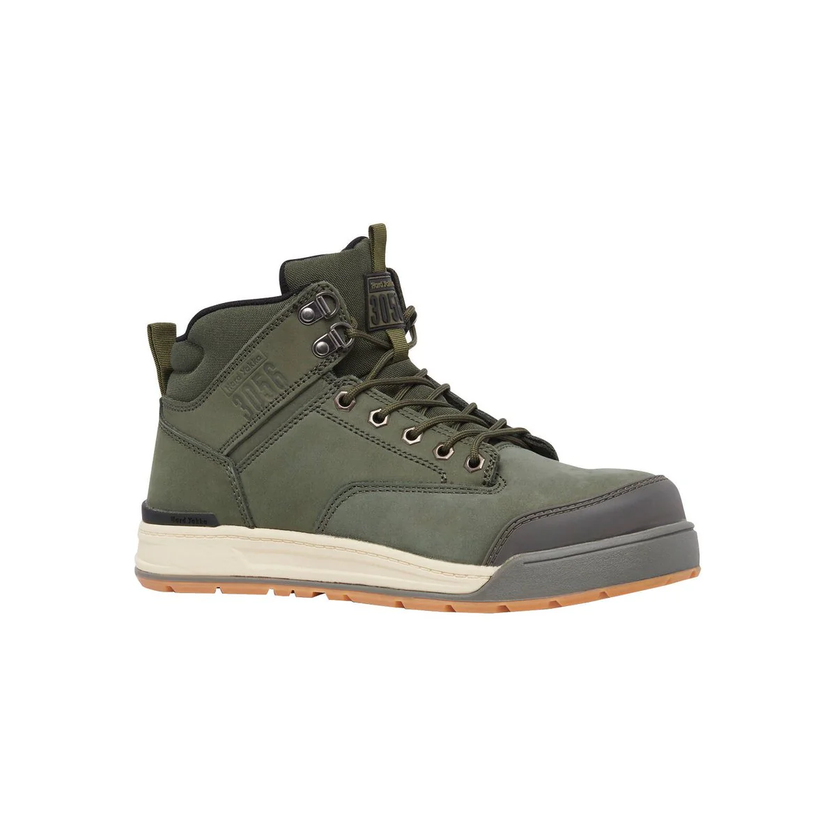 Hard Yakka Size 12 Olive Safety Boot - Steel Toe - Heat Resistant - Slip Resistant - Image 3
