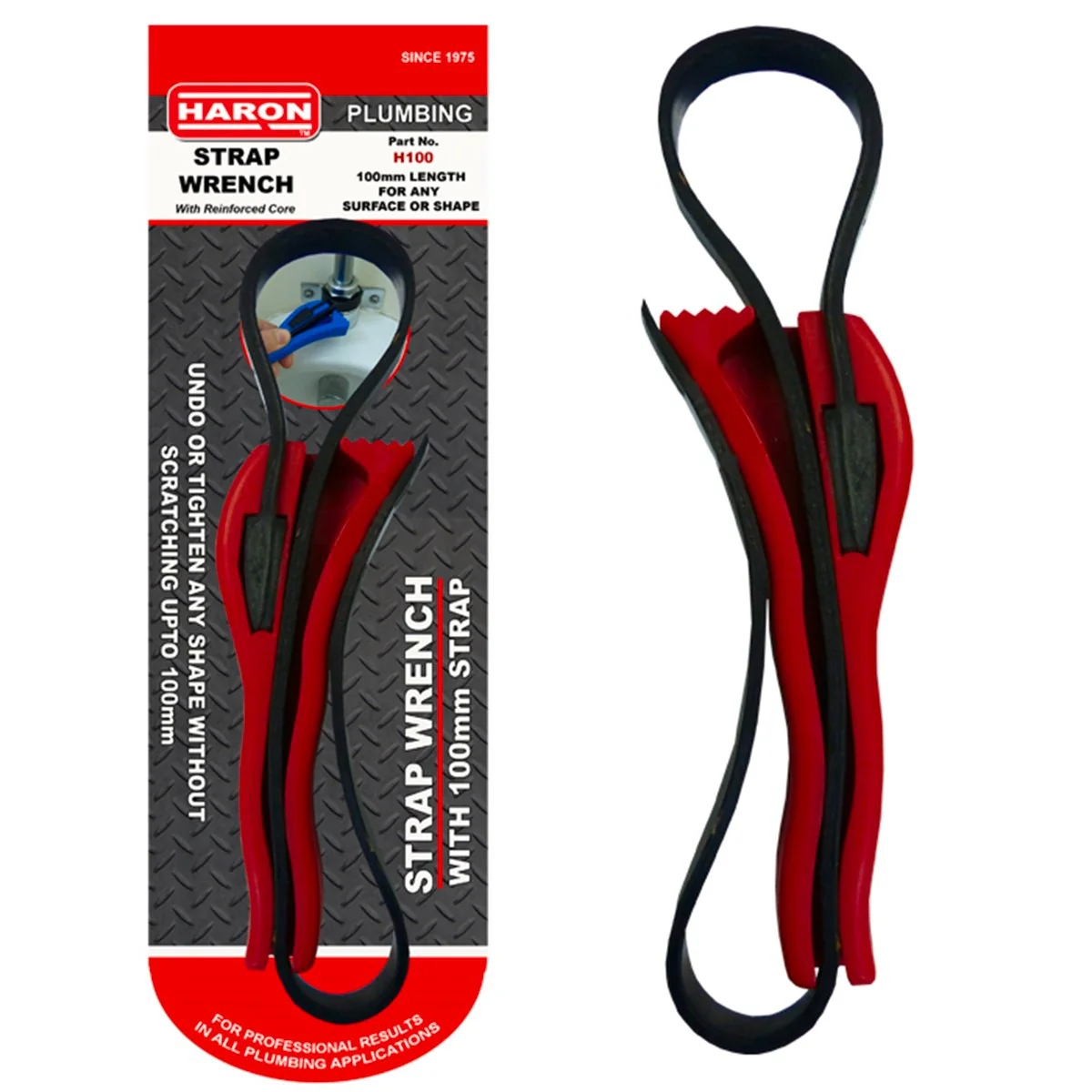 Haron Strap Wrench - 100mm - Plastic - Non-Scratch - Easy Grip