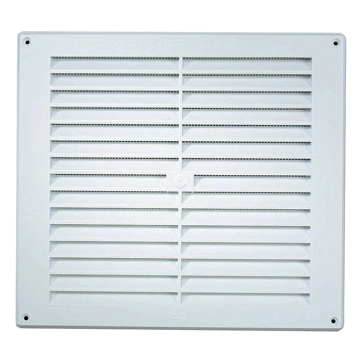 Haron Wall Vent - 235 x 230mm - White Plastic - Secure Installation