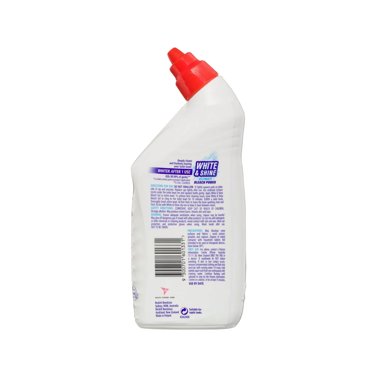 Harpic White Shine Toilet Cleaner - 450ml - Hospital-Grade Disinfectant - Image 2