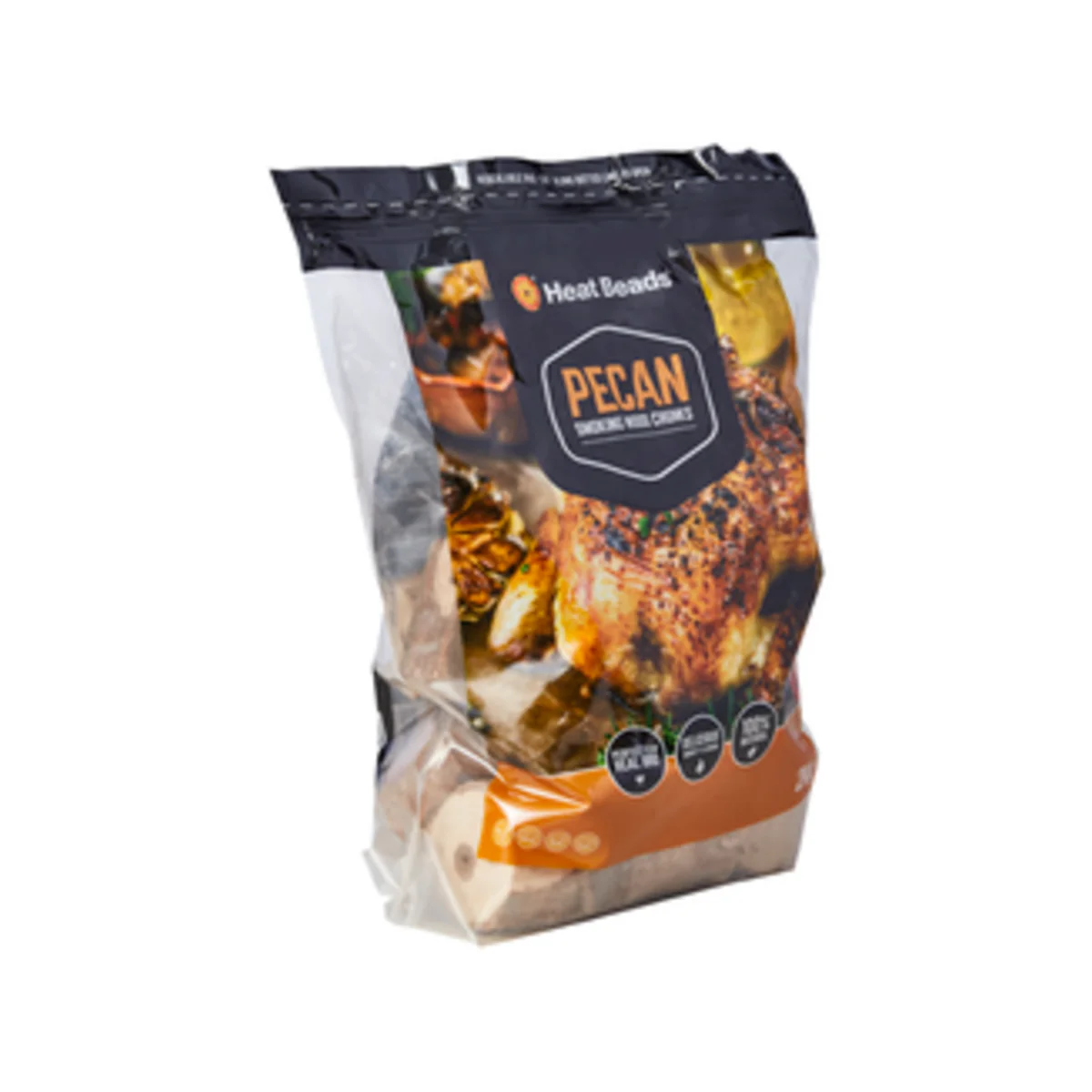 Heat Beads Pecan Smoking Chunks - 2kg BBQ Fuel - Natural Wood Chips - Image 2