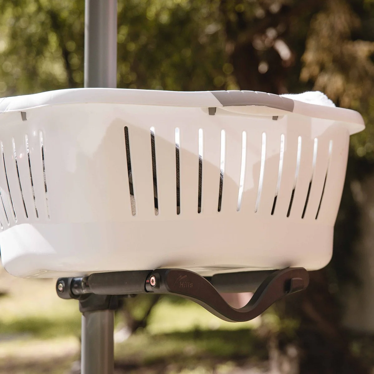 Hills Laundry Basket Holder - Galvanised Steel - 160mm x 100mm x 460mm - Image 5