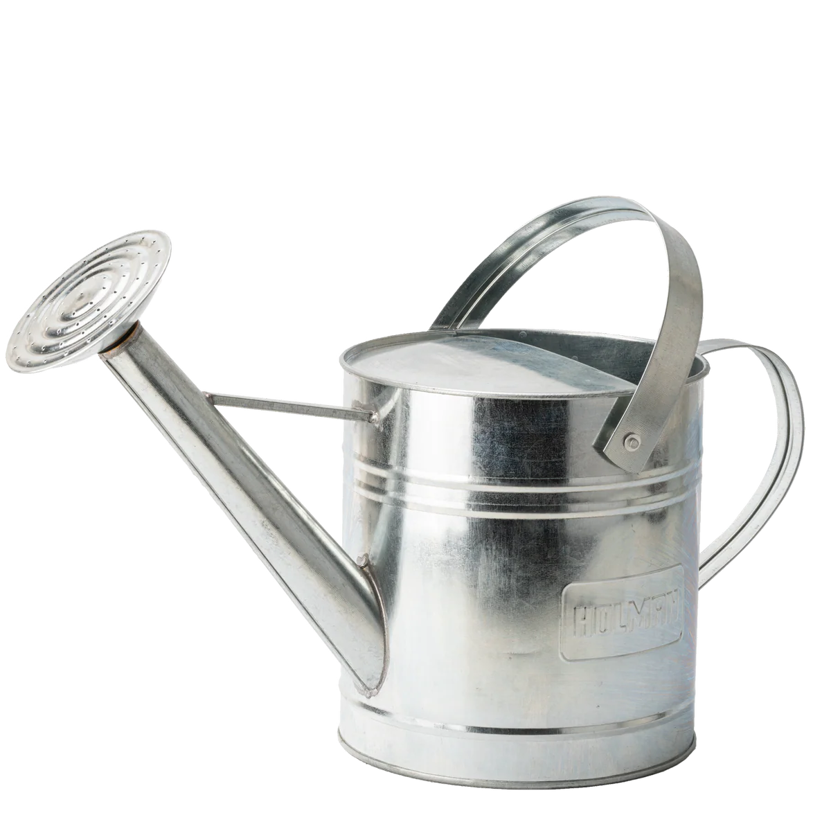 Holman 1 8L Galvanised Watering Can - Durable Steel - Silver - Rust Resistant