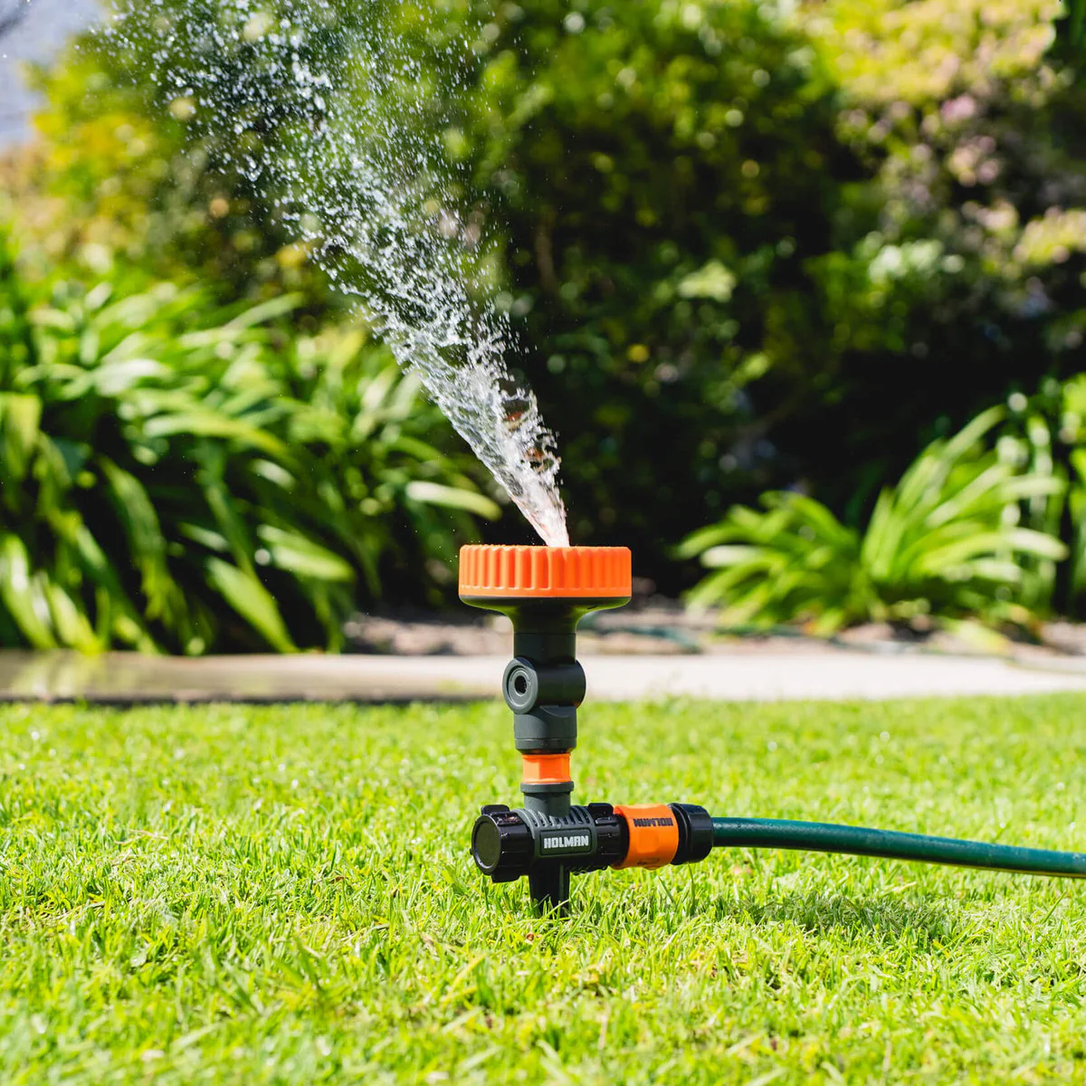 Holman 5 Function Sprinkler on Spike Twin Pack - 25m² Coverage - Adjustable Spray - Image 2