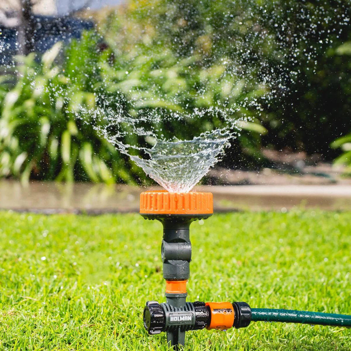Holman 5 Function Sprinkler on Spike Twin Pack - 25m² Coverage - Adjustable Spray - Image 4