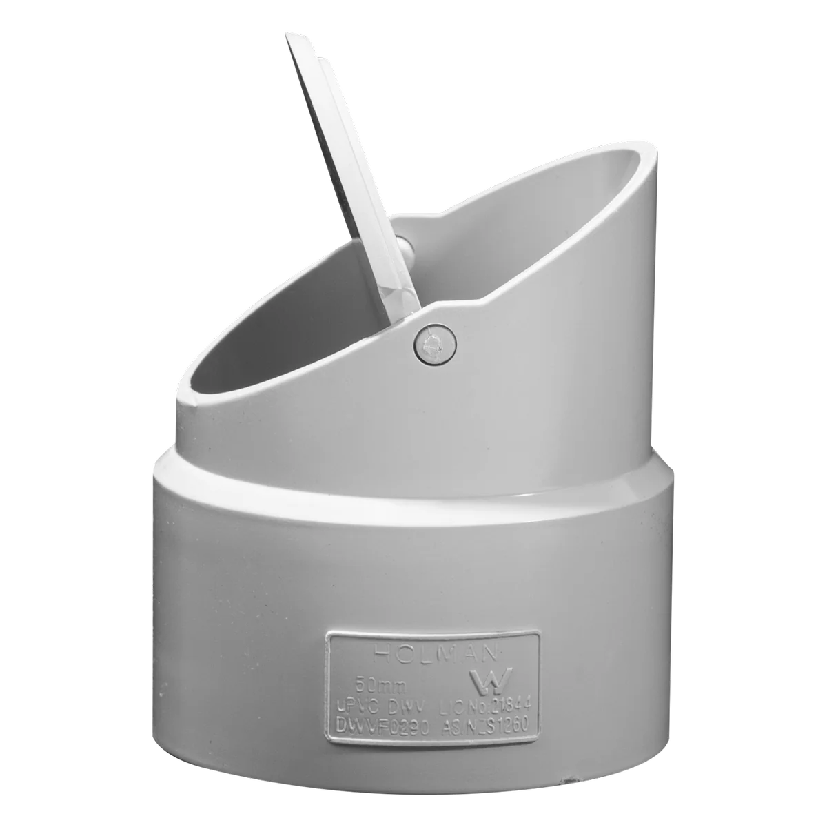 Holman 50mm PVC DWV Flap Valve - Grey - AS/NZS1260 Compliant