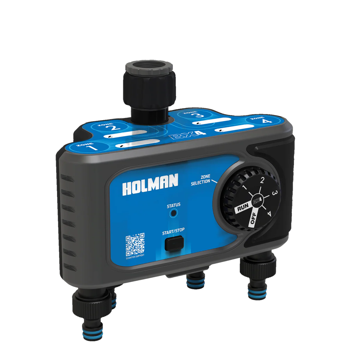 Holman bx4 4x Outlet Bluetooth Tap Timer - 118mm x 192mm x 215mm - Efficient Watering Control