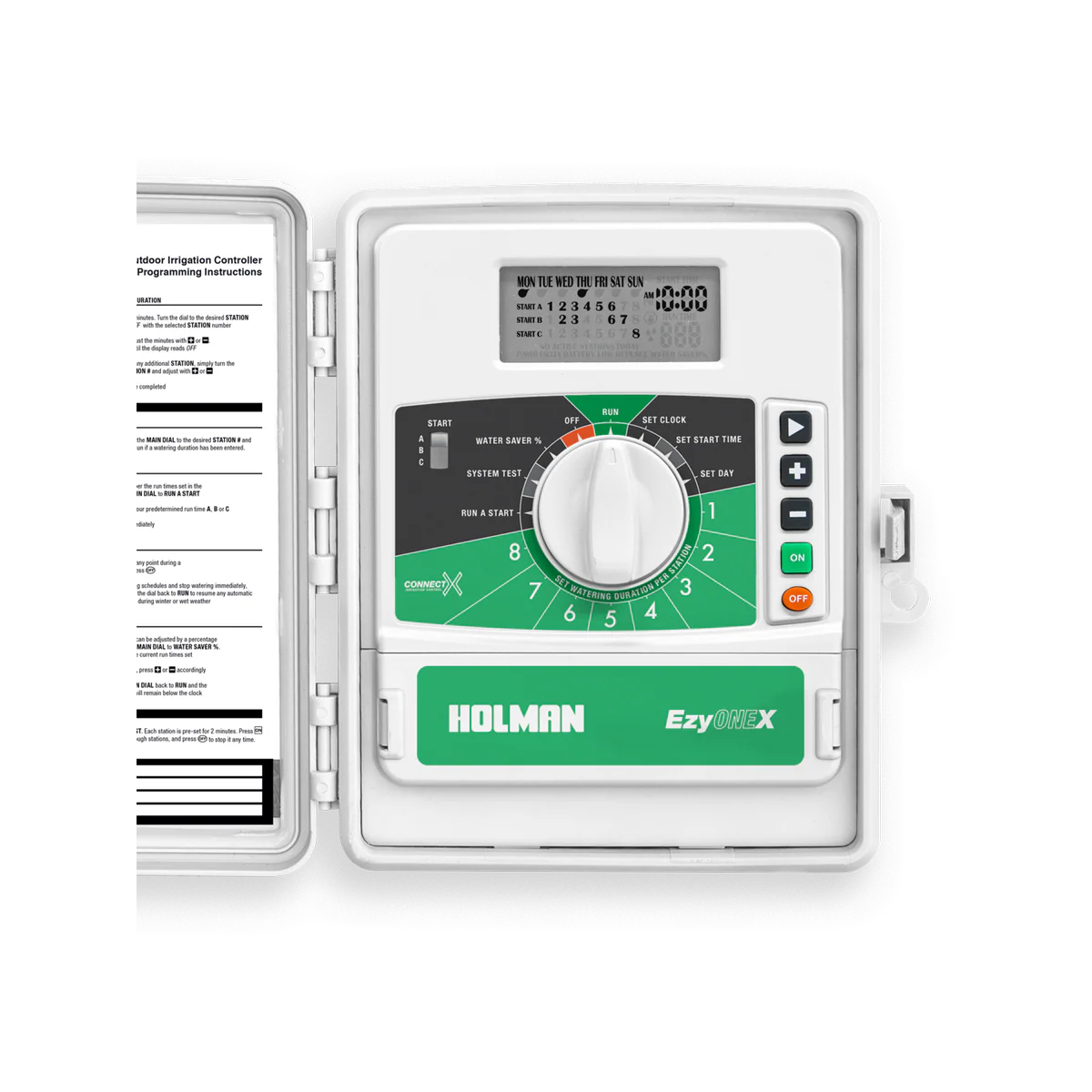 Holman Ezyone 8 Station Irrigation Controller - 46mm x 248mm x 185mm - Grey - Image 5