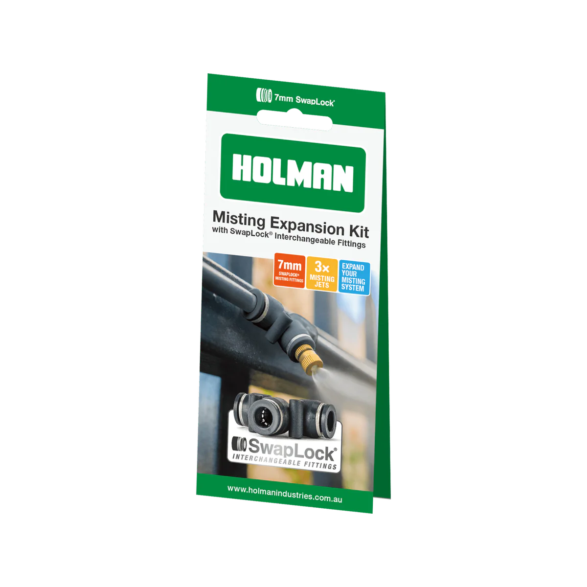 Holman Misting Expansion Kit - 4 Tees, 2 Elbows, 3 Brass Jets, 60mm x 150mm x 80mm