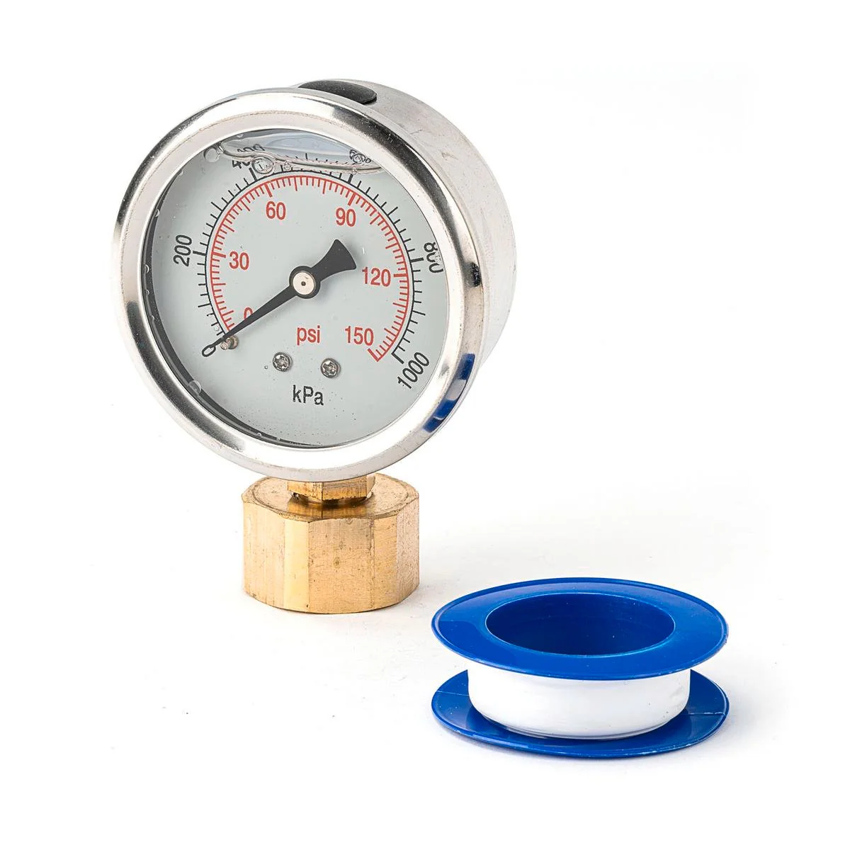 Holman Pressure Gauge - 1000kPa - Stainless Steel - Accurate Readings