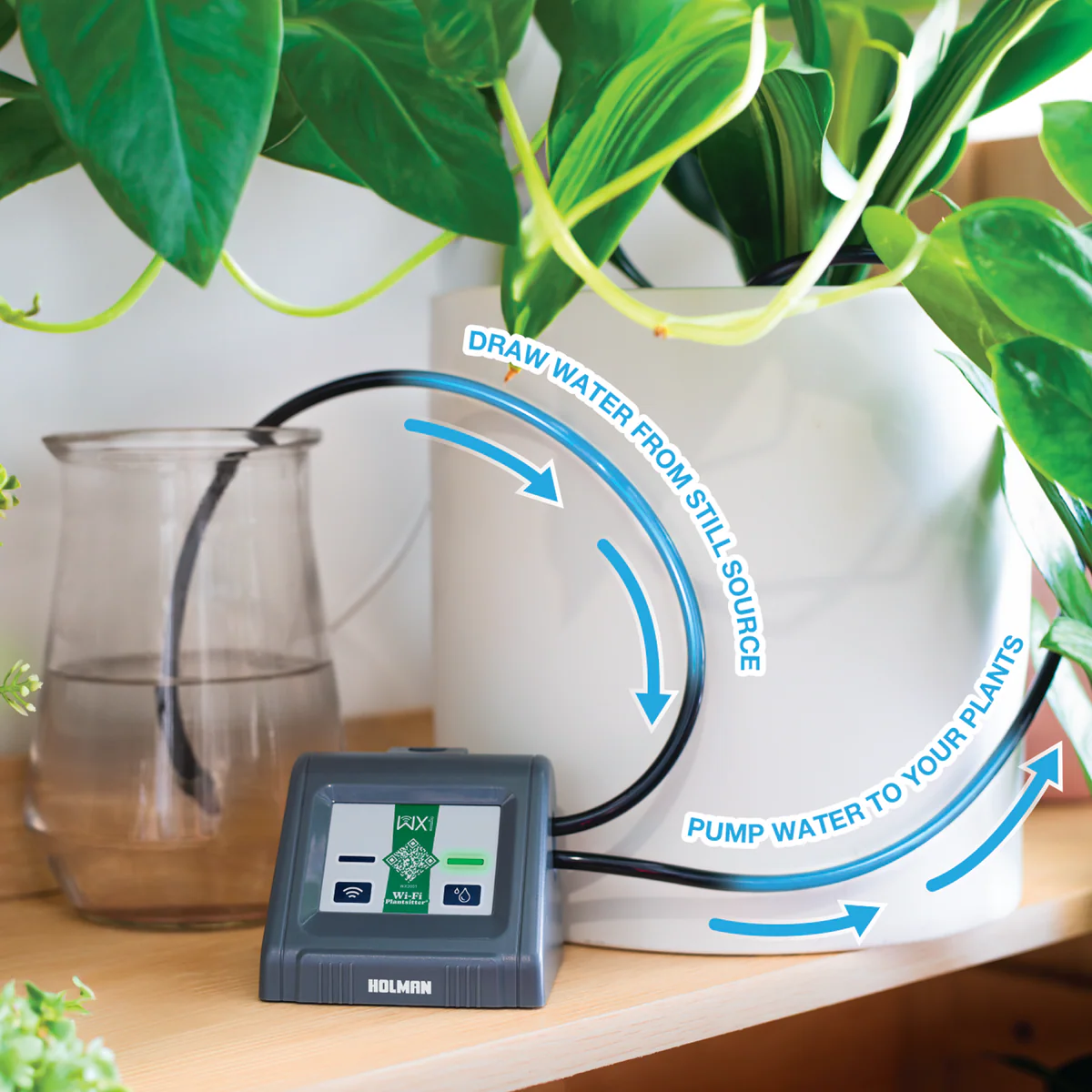 Holman Wi Fi Plantsitter Indoor Timer Kit - 10 Plant Watering System - 216mm x 100mm x 146mm - Image 2
