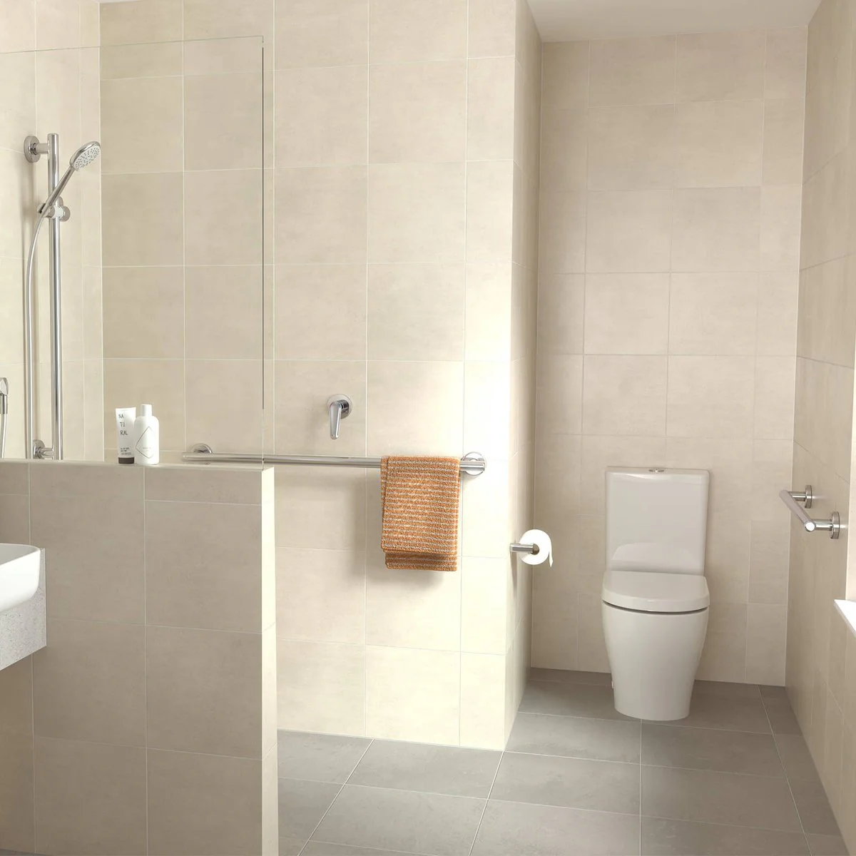 Homecare By Caroma 300mm Stainless Steel Straight Grab Rail - Durable Safety Support - Image 5