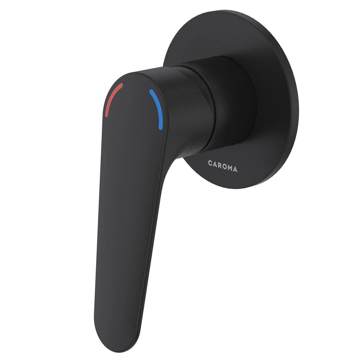 Homecare By Caroma Bath Shower Mixer - Black Matte - 80mm x 120mm - Ergonomic